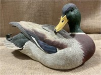 Preening Mallard decoy for D. U. By J. Gewerth