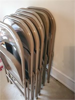 7 metal folding chairs