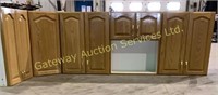 4 Piece Cabinet Set with Oak Doors