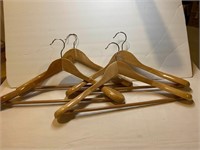 BOX LOT Wooden Hangers