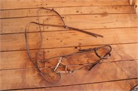 Leather Show Bridle w/Copper Mouth Snaffle Bit
