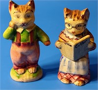 Vintage Cat Couple Salt & Pepper Shakers