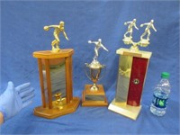 3 nice 1960's bowling trophies