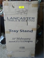 THREE NEW NEVER OPEN TRAY STANDS 32 INCHES