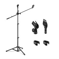 Moukey Microphone Stand, Tripod Boom Mic Stand wit