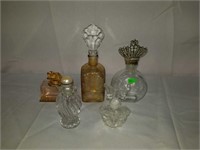 Estate lot of 5 Vintage Perfume Bottles