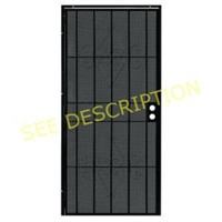 36" Security Door Charleston Black