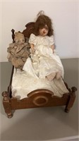 Very Old Doll, Stuffed Clown and Wooden Doll