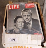 BOX OF VINTAGE LIFE MAGAZINES