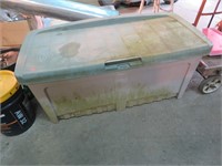 Storage bin, 48 x 21in, and tarp