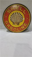 12 inch round metal shell gas sign