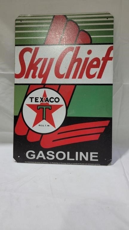 16x11 tin taker skychief gas sign