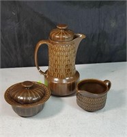 Brown tea service set