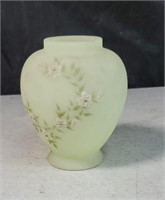 Hand painted Fenton vase approx 4.5 inches tall