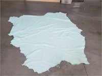 Pair of mint colored leather hides