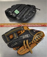 2 youth's baseball gloves, see pics