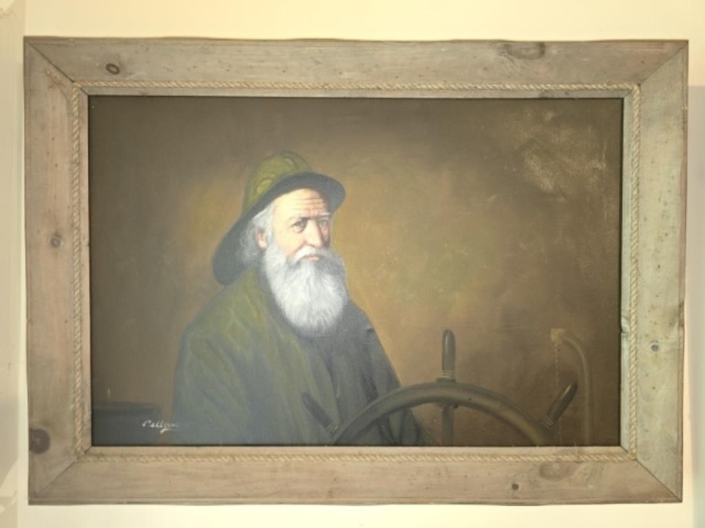 Framed oil on canvas painting by Cellam