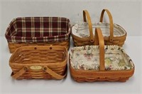 (4) Longaberger Baskets