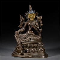 A Tibetan Bronze Green Tara