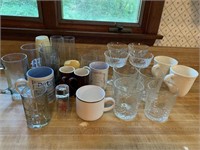 Box Lot Glasses, Mugs, Cocktail Glasses