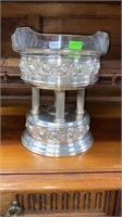 Edwardian Crystal & Silver Plated Center Piece