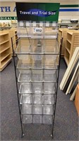 WIRE RACK WITH PLASTIC BINS