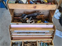 Carpenters tool box full of tools