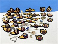 Military type Badges & Pins in 2 Section Plastic