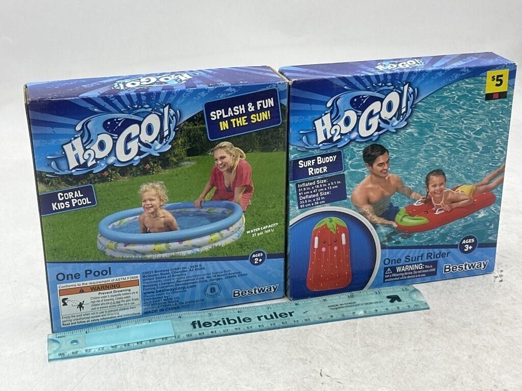 NEW Lot of 2- H2O GO Pool & Pool Inflatable