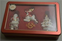Set of Lennox China Christmas Ornaments