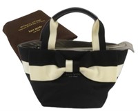 Kate Spade Black & White Nylon Ribbon Handbag