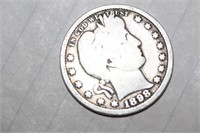 1898 Barber Silver Quarter