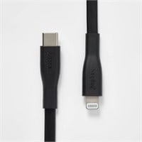 3' Lightning to USB-C Flat Cable - Heyday™ Black