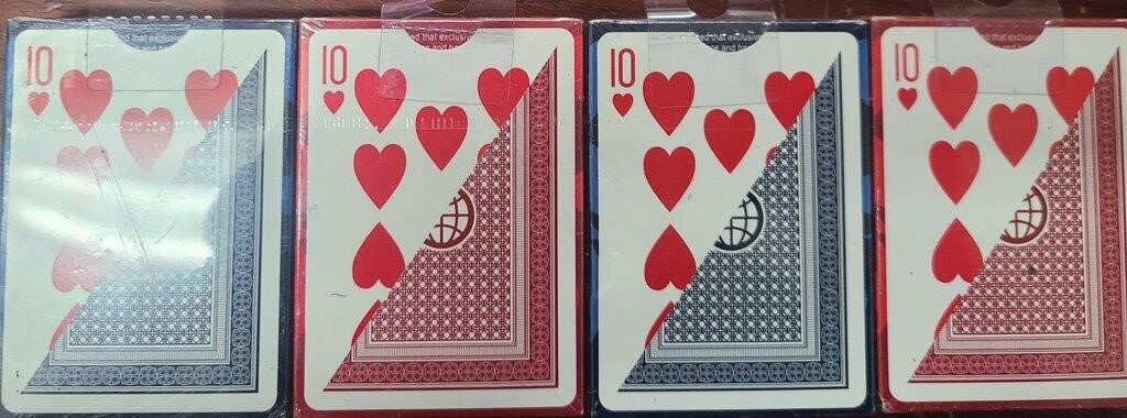 4 STANDARD CLASSIC PLAYING CARDS