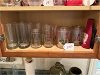 2-Shelves of Assorted Drinking Glasses