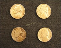 4 Mid Century Nickels