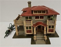 Antique Hand Crafted Wooden Putz House