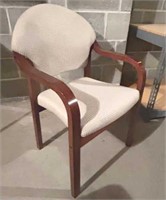 MAHOGANY FRAME GUEST CHAIRS 2X