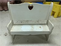 Small white bench (for dolls)