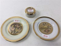 Chokin plates & covered dish with lid