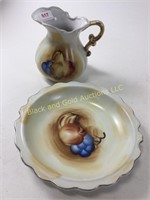 Vintage Artmark fruit pitcher & bowl