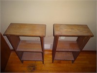 (2) Wooden Shelving stands