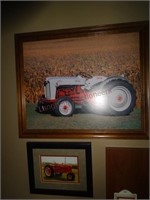 Framed Ford Tractor & Framed Farmall Tractor