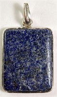 Sterling Blue Lapis Lazuli Pendant 6 Grams