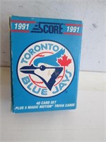 1991 SCORE TORONTO BLUE JAYS 40 CARDS SET