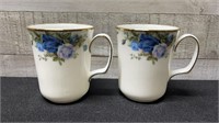 2 Royal Albert Moonlight Rose Coffee Mugs