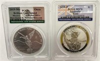 (2) 1oz .999 Silver Coins