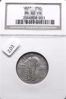 1927 NGC MS62 FH STANDING QUARTER