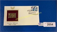 24k first day commemorative stamp