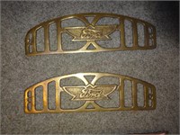 (2) Brass Ford Plates & Metal Sign